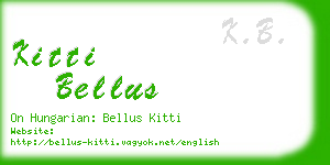 kitti bellus business card